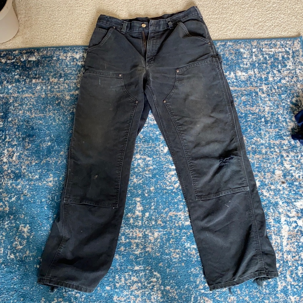 Distressed carharrt double knee pants 32x32